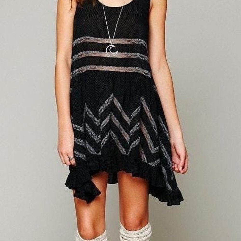 Free People Voile & Lace Trapeze Slip Dress